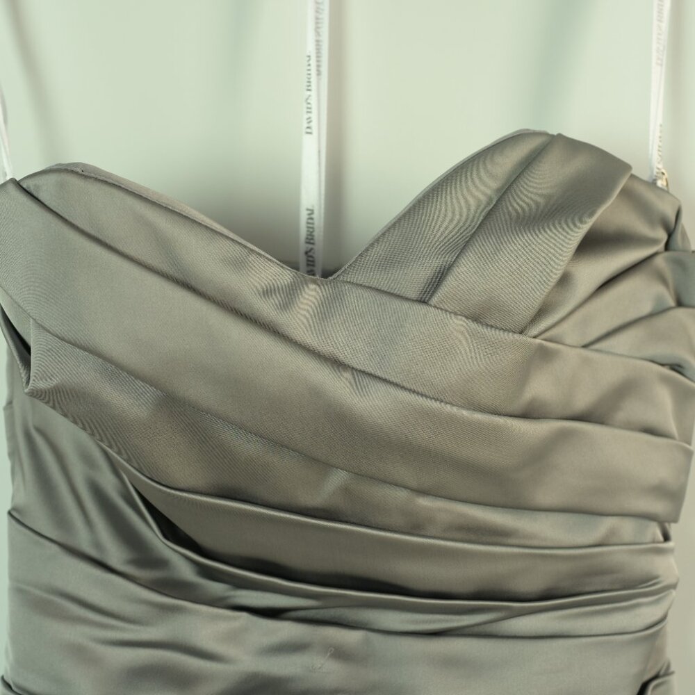 Strapless Silver Formal Dress - Picture 3 of 4